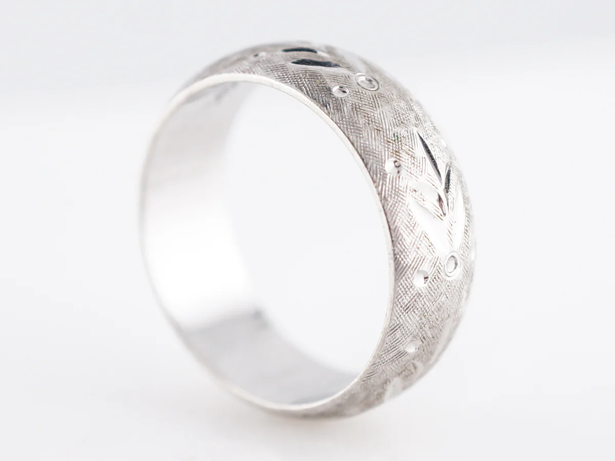 Wedding Band Modern in 14k White Gold - Image 2