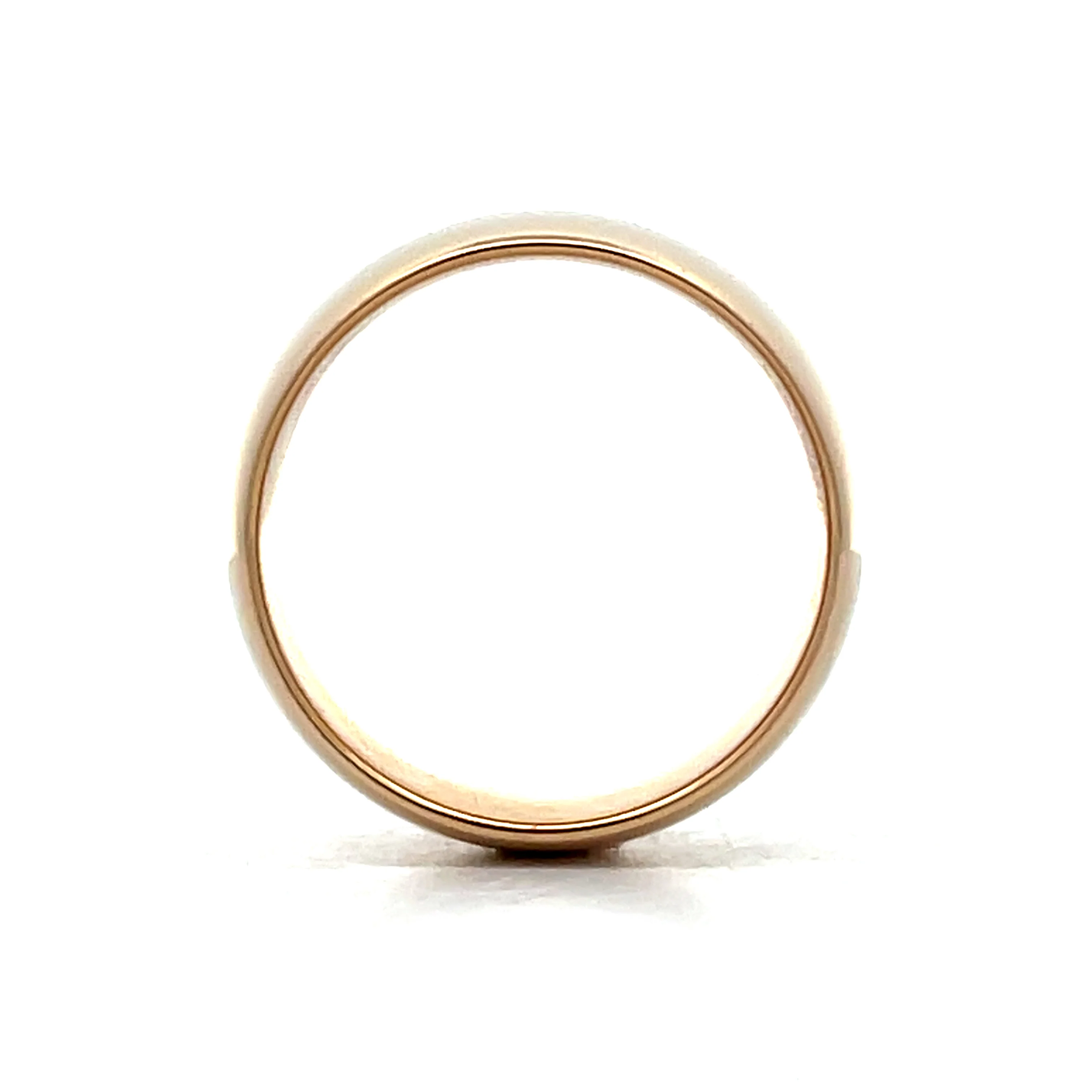 Mens Wide Cigar Wedding Band in 14k Yellow Gold - Image 4