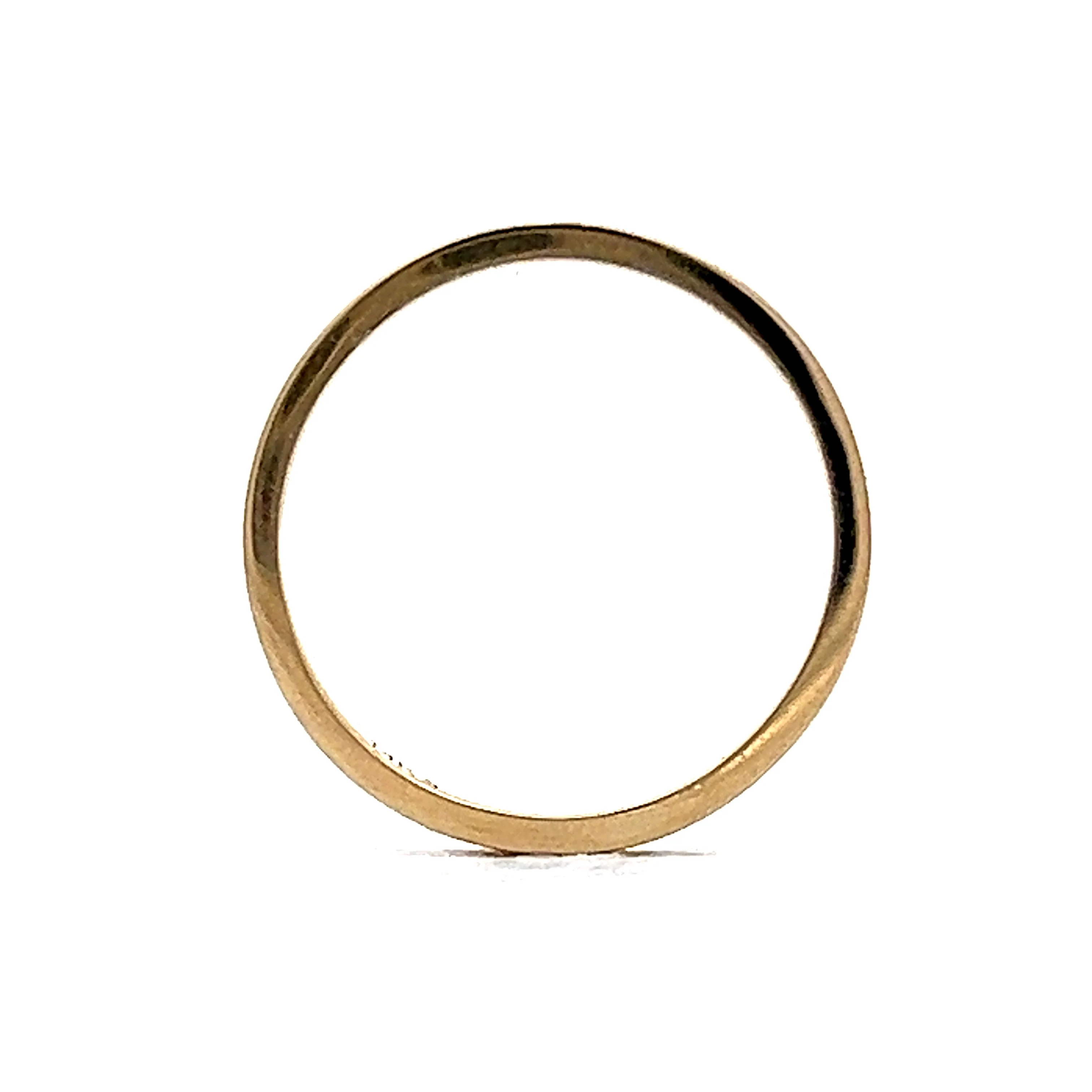2mm Flat Edge Wedding Band in 14k Yellow Gold - Image 4