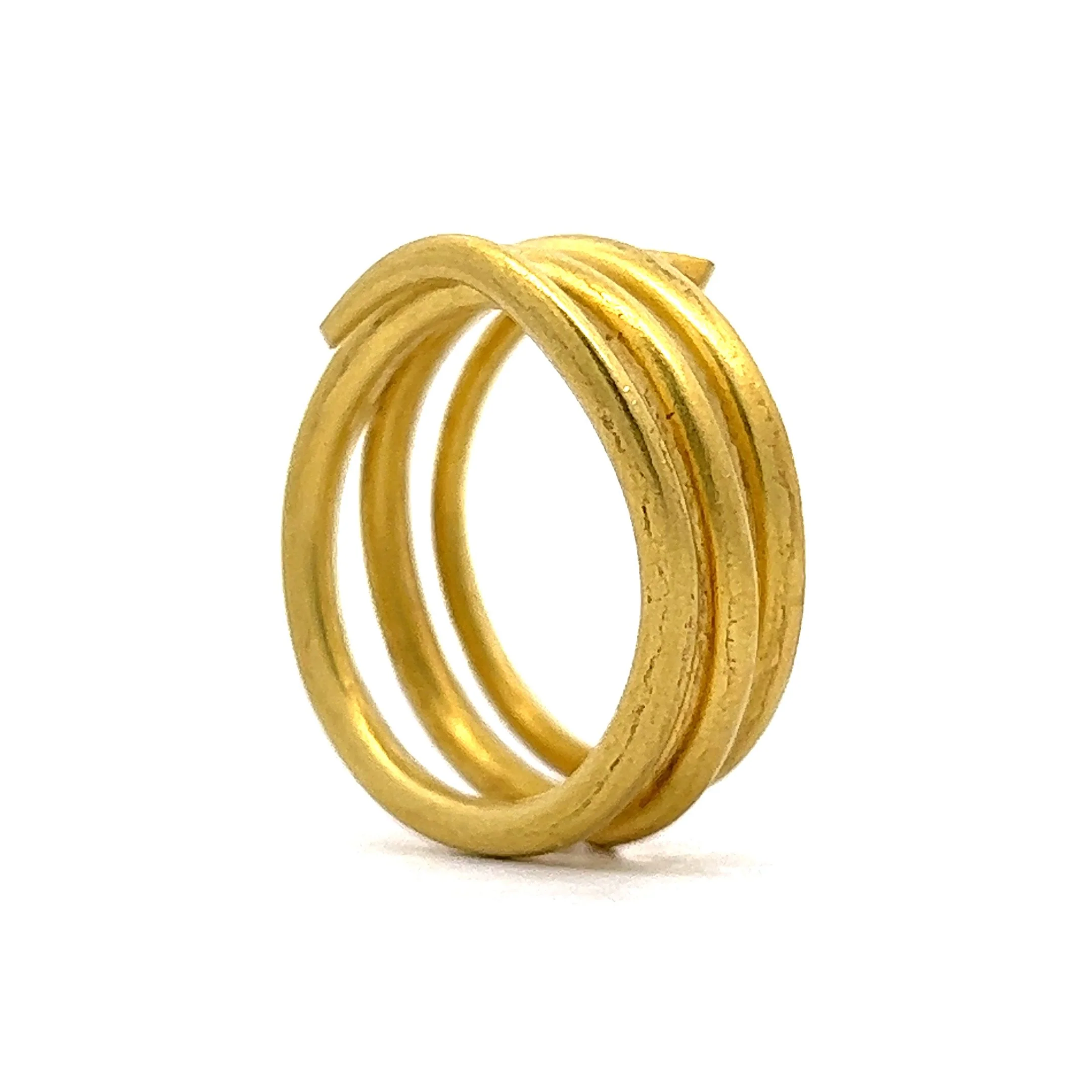 Coiled Snake Right Hand Ring in 20k Yellow Gold - Image 5