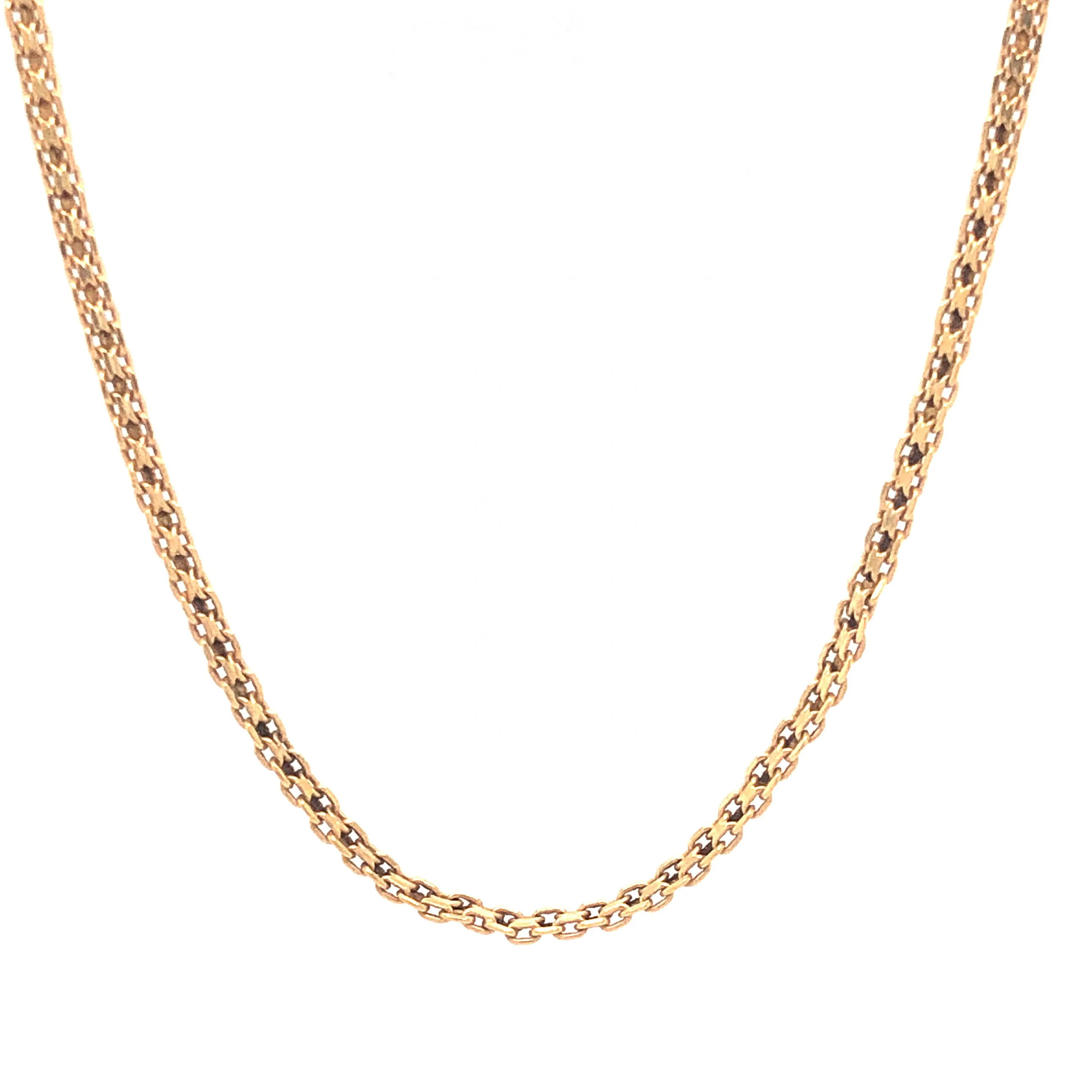 Mid-Century 20 Inch Chain Necklace in 14k Yellow Gold - Image 2