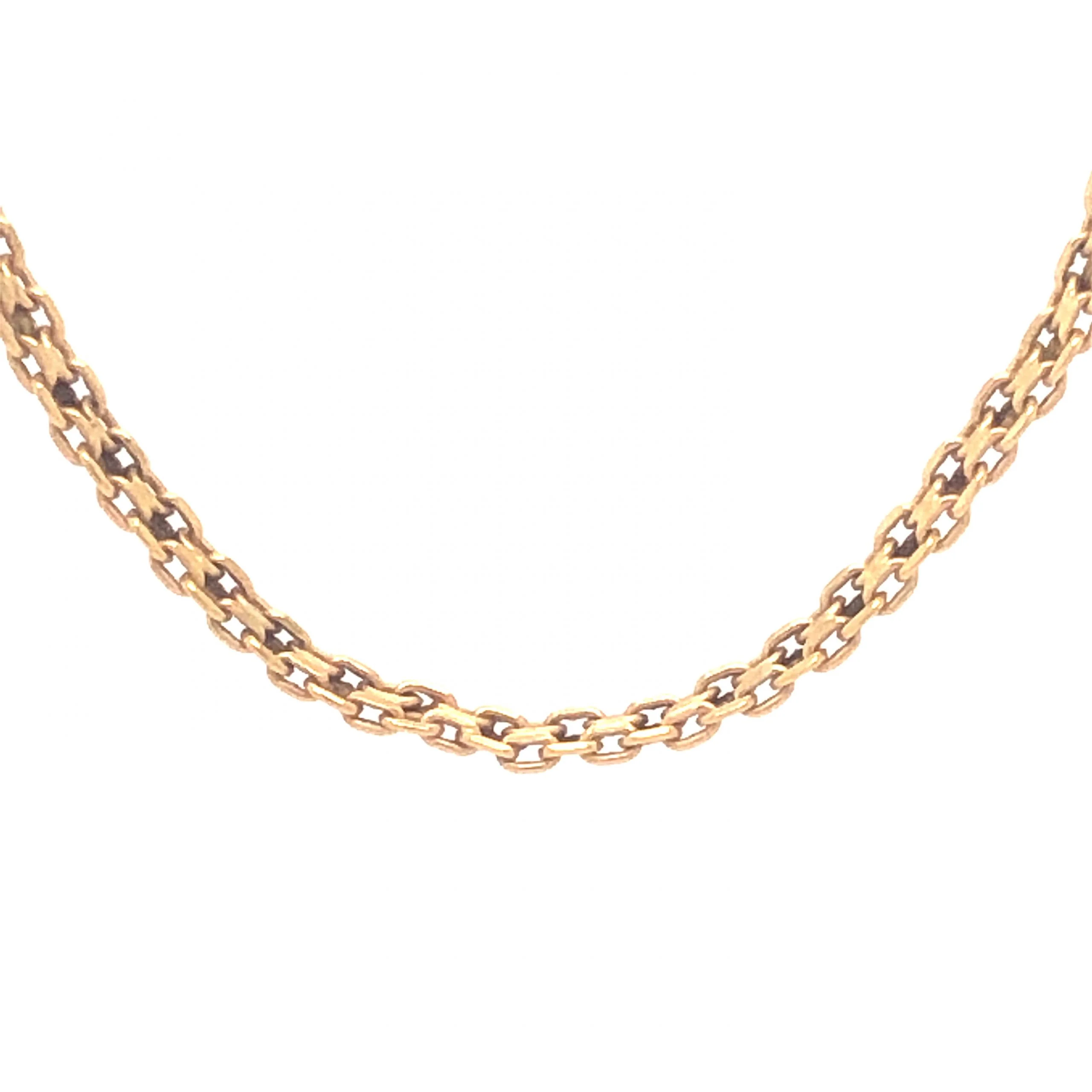 Mid-Century 20 Inch Chain Necklace in 14k Yellow Gold - Image 4