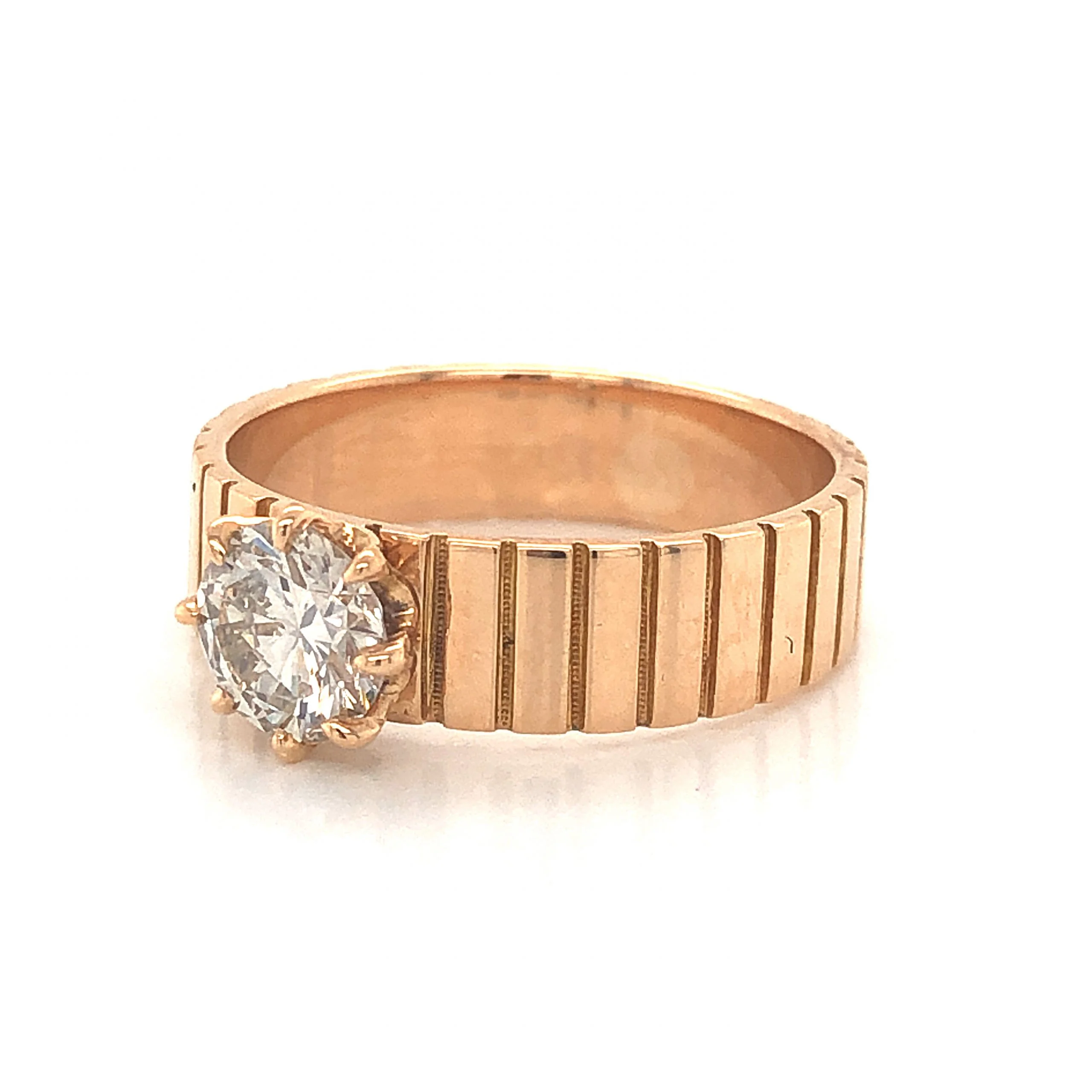 Mid-Century .70 Diamond Engagement Ring in 14k Yellow Gold - Image 2
