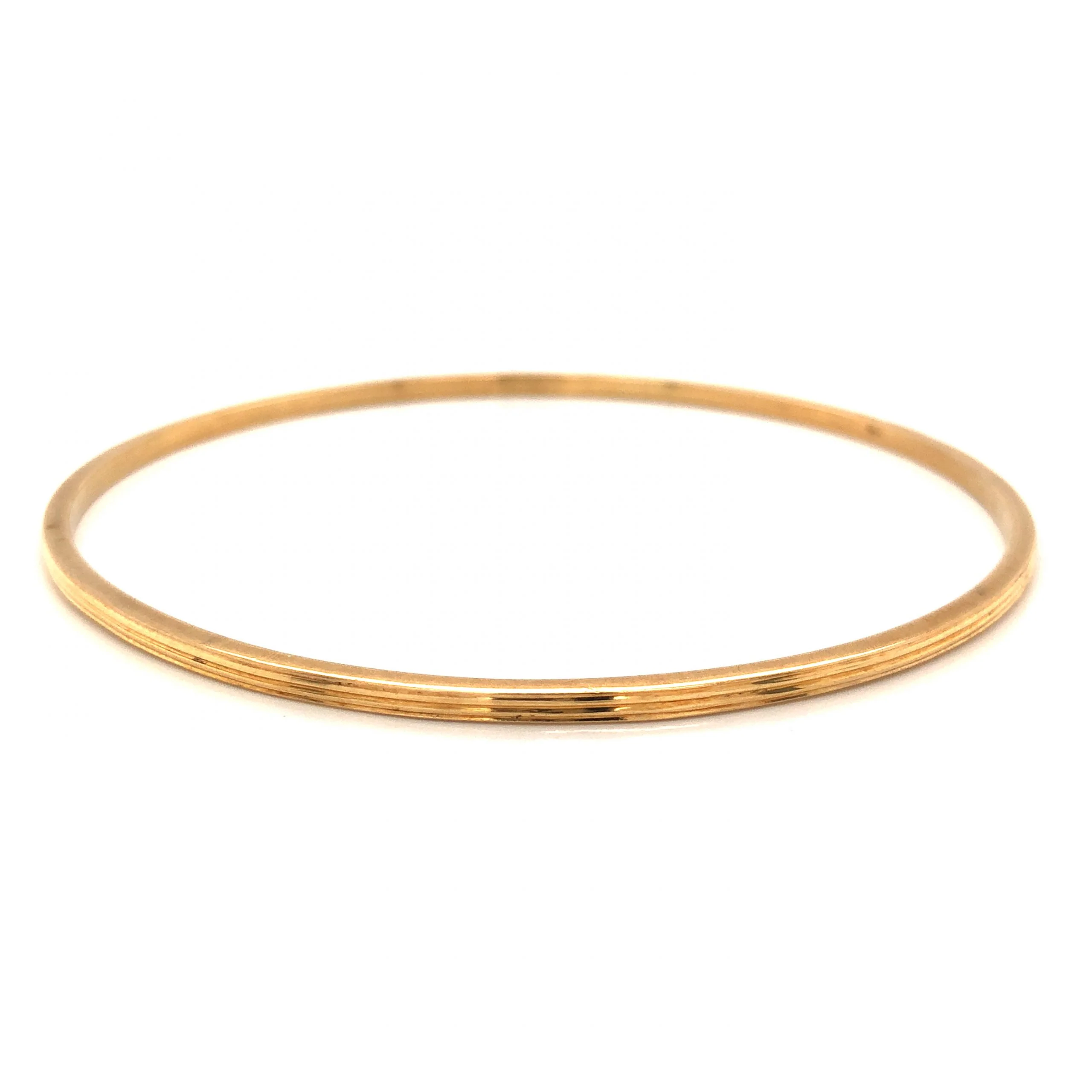 Mid-Century Bangle Bracelet in 18k Yellow Gold