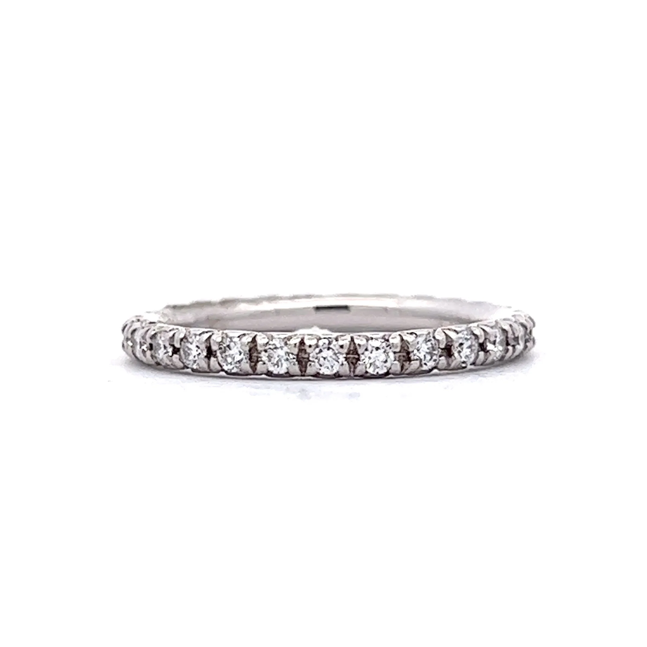 Mid-Century Diamond Eternity Wedding Band in Platinum