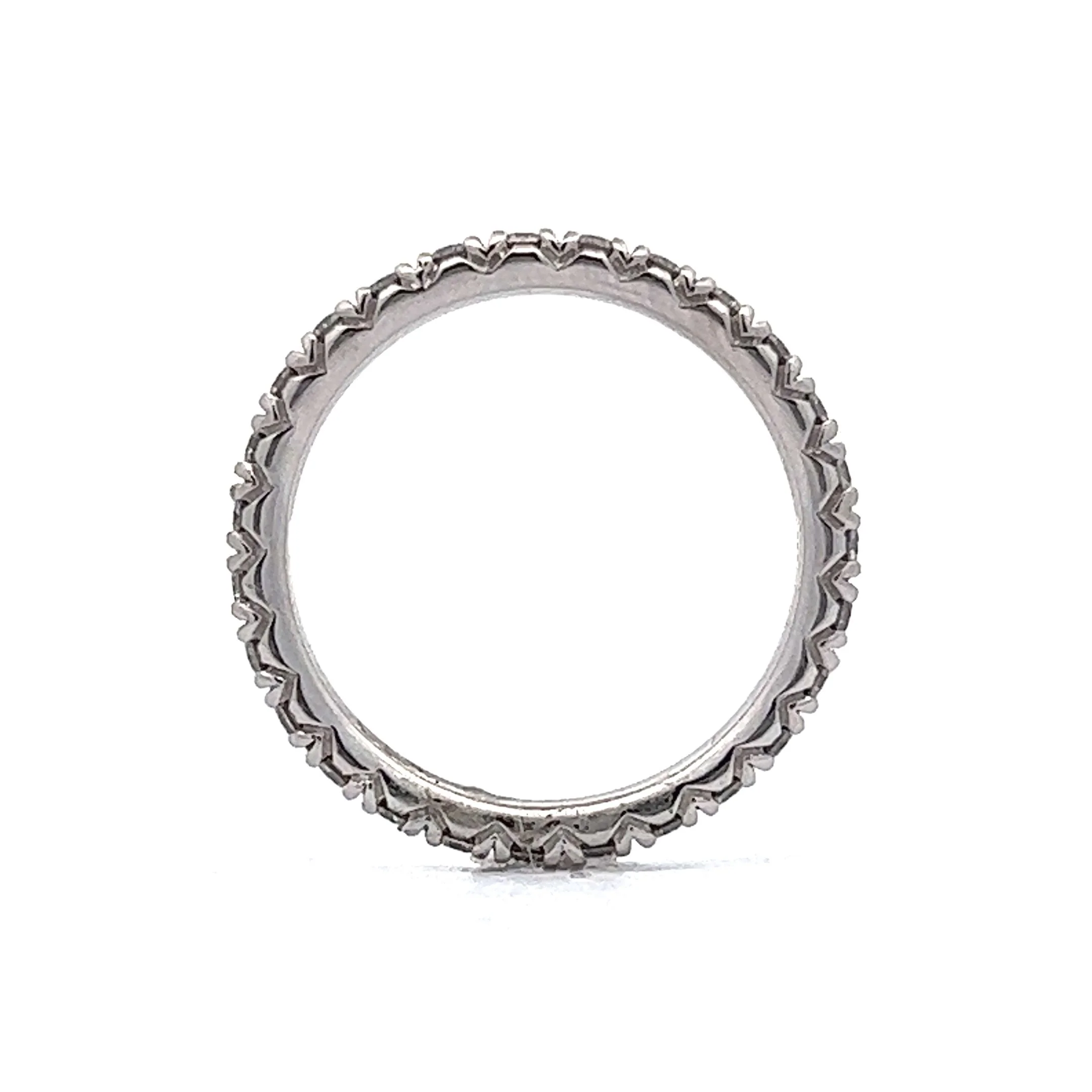 Mid-Century Diamond Eternity Wedding Band in Platinum - Image 4
