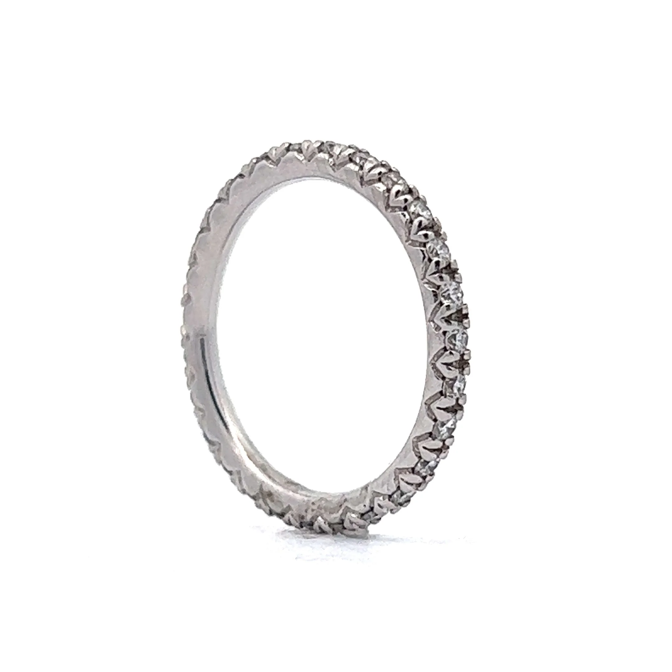 Mid-Century Diamond Eternity Wedding Band in Platinum - Image 5