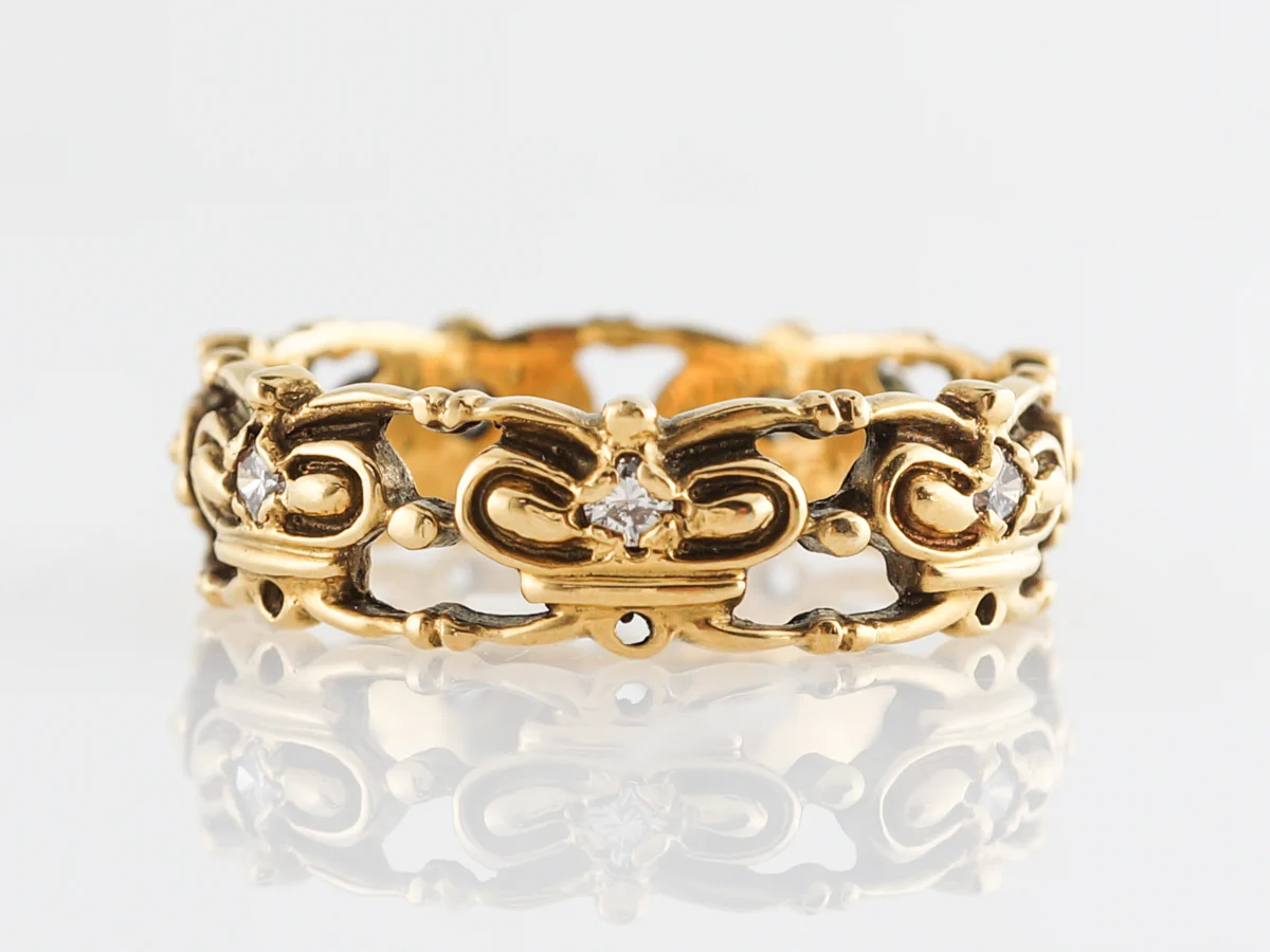 Mid-Century Diamond Ring 14k Yellow Gold