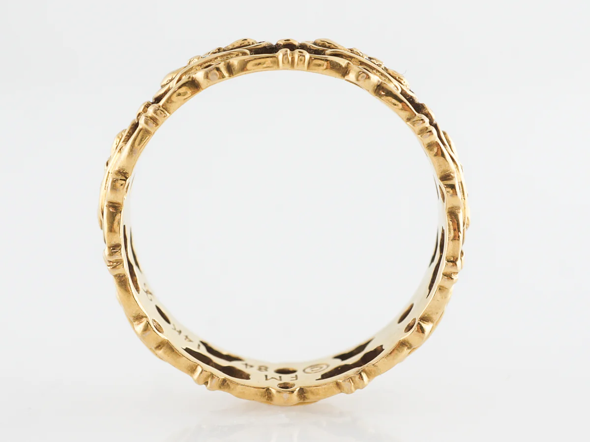 Mid-Century Diamond Ring 14k Yellow Gold - Image 4