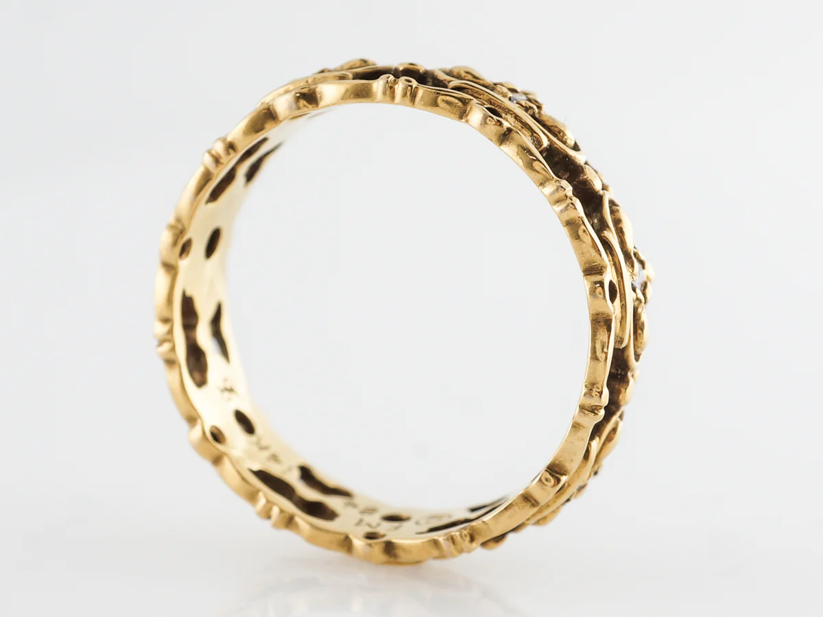 Mid-Century Diamond Ring 14k Yellow Gold - Image 5