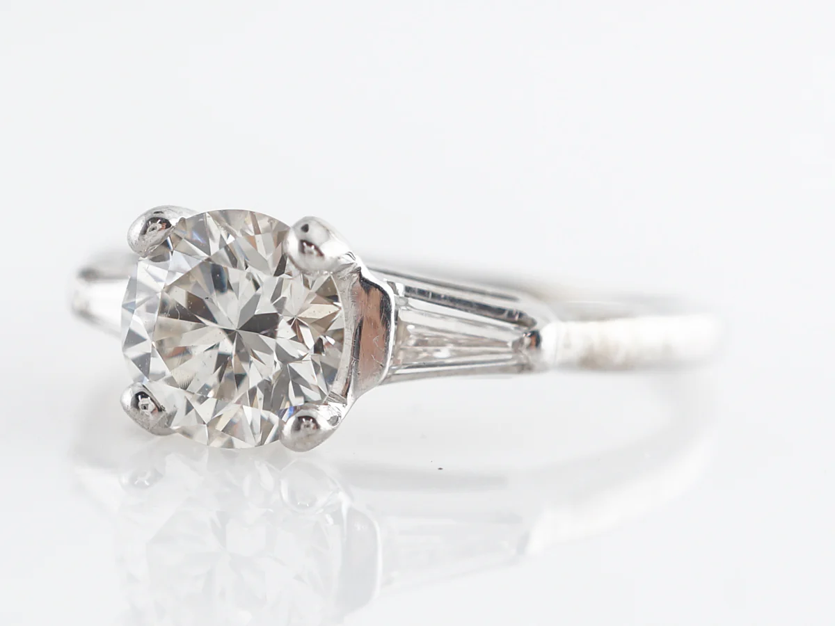 Mid-Century GIA Diamond Engagement Ring Platinum - Image 2