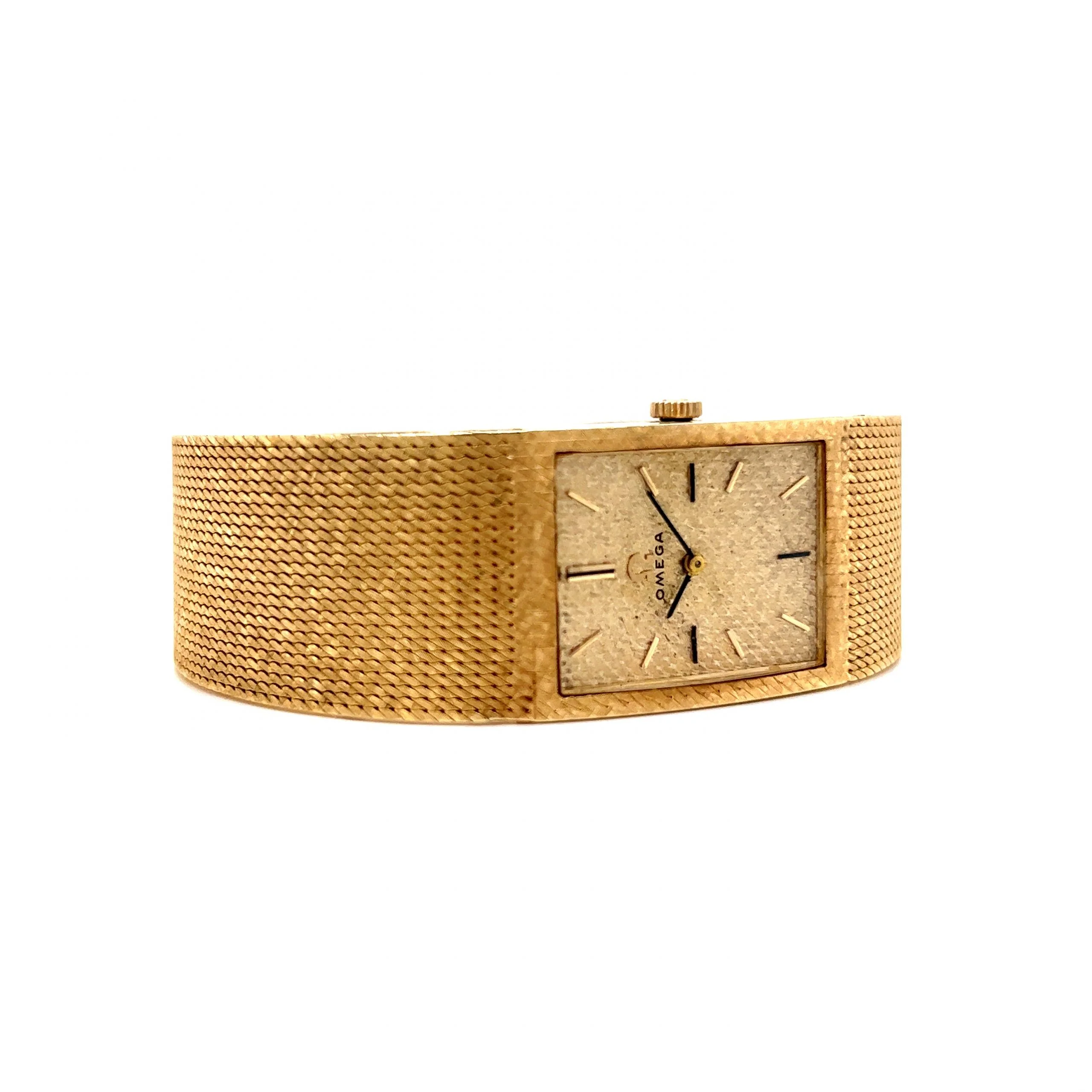 Mid-Century Men's Omega Watch in 14k Yellow Gold - Image 3