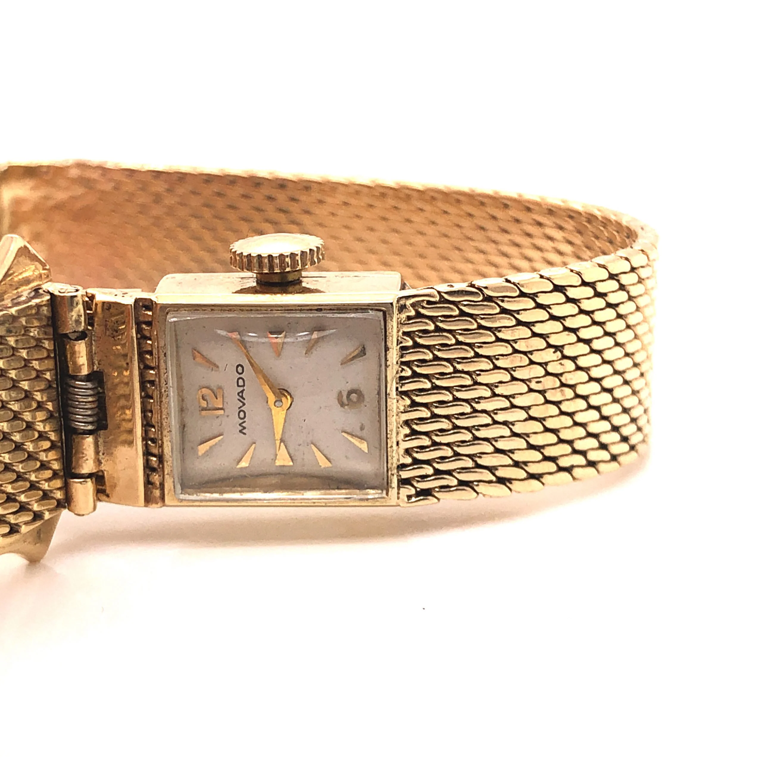 Mid-Century Movado Buckle Watch Bracelet in 14k Yellow Gold - Image 5