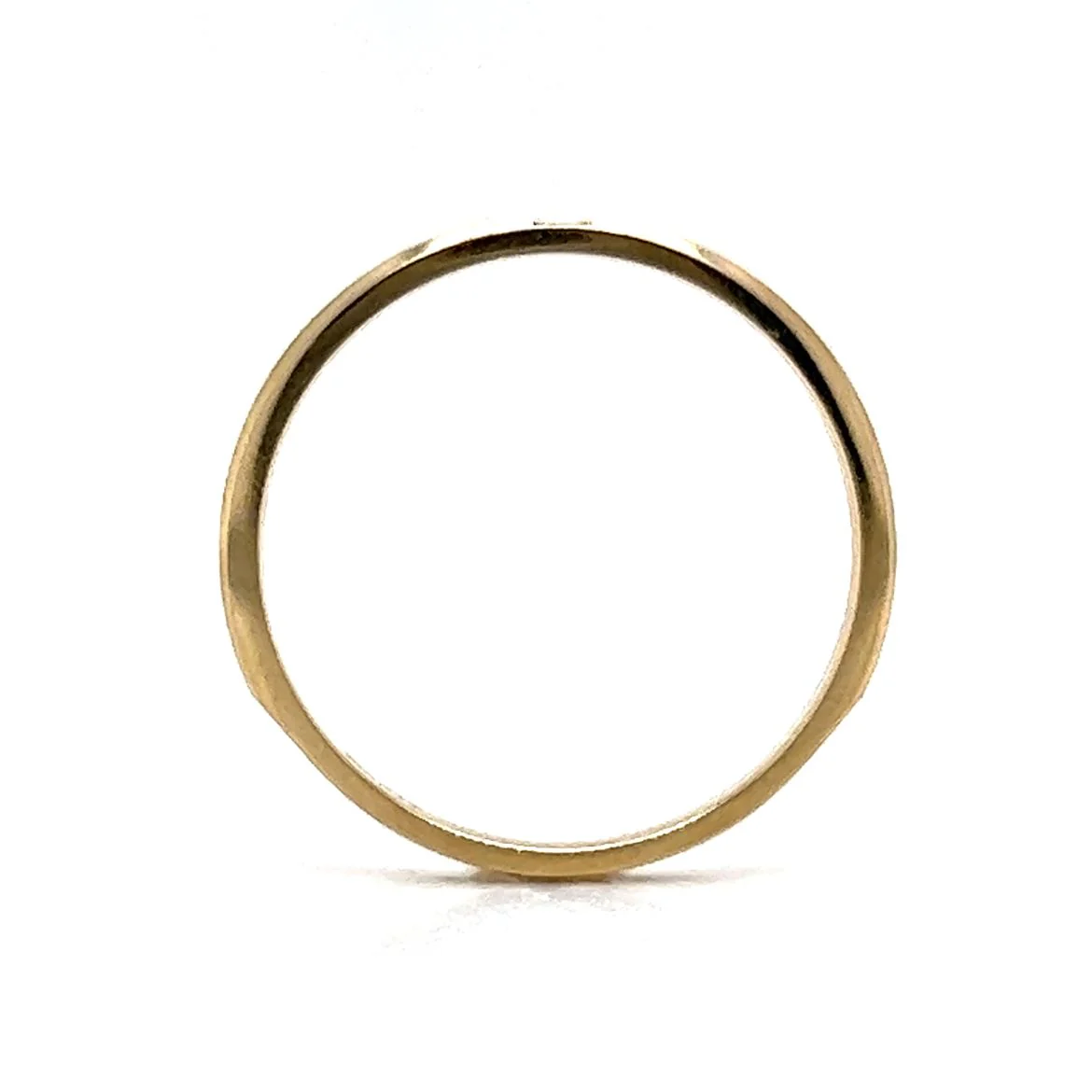 Mid-Century Single Diamond Wedding Band in 14k Yellow Gold - Image 4