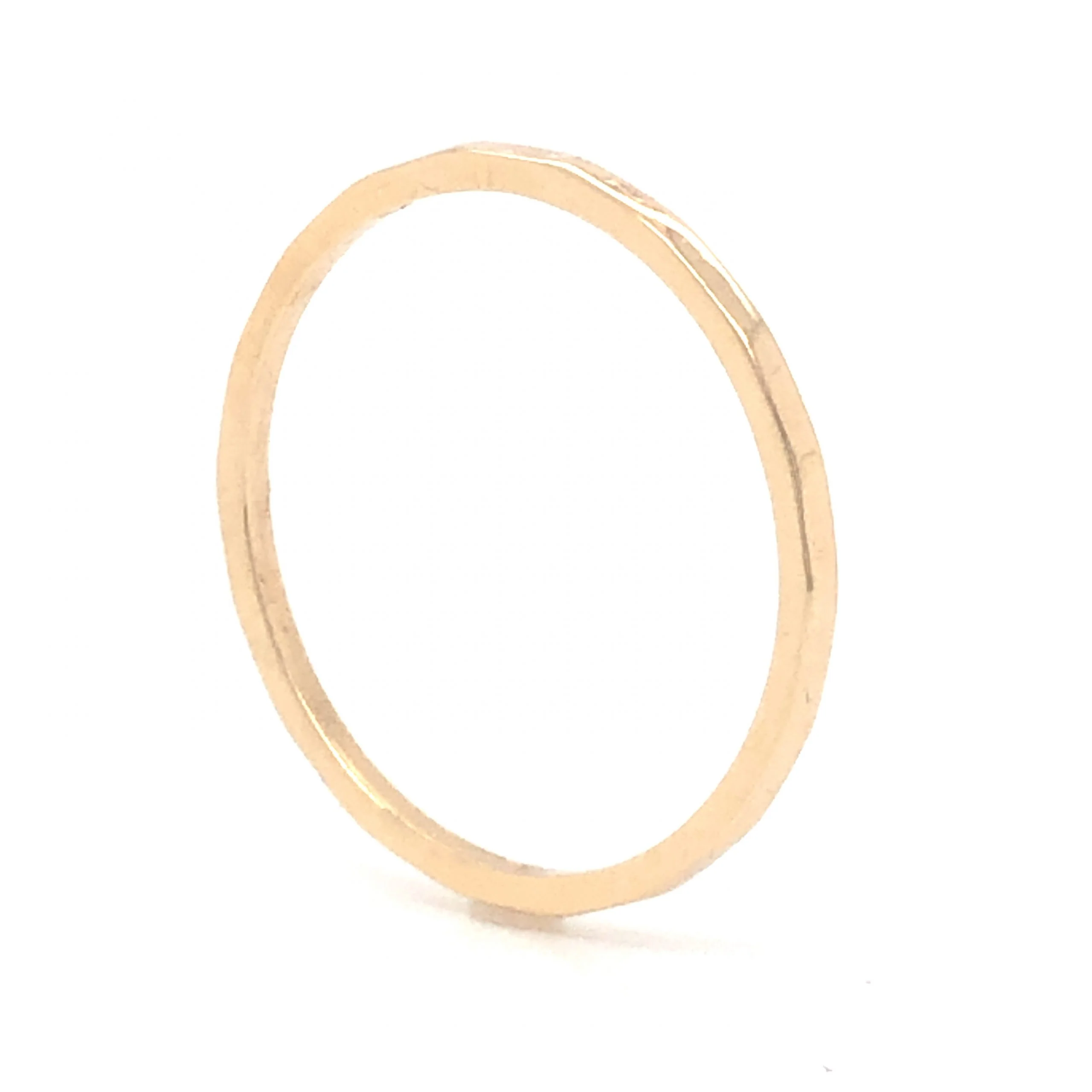 Mid-Century Textured Stacking Band in 14k Yellow Gold - Image 2