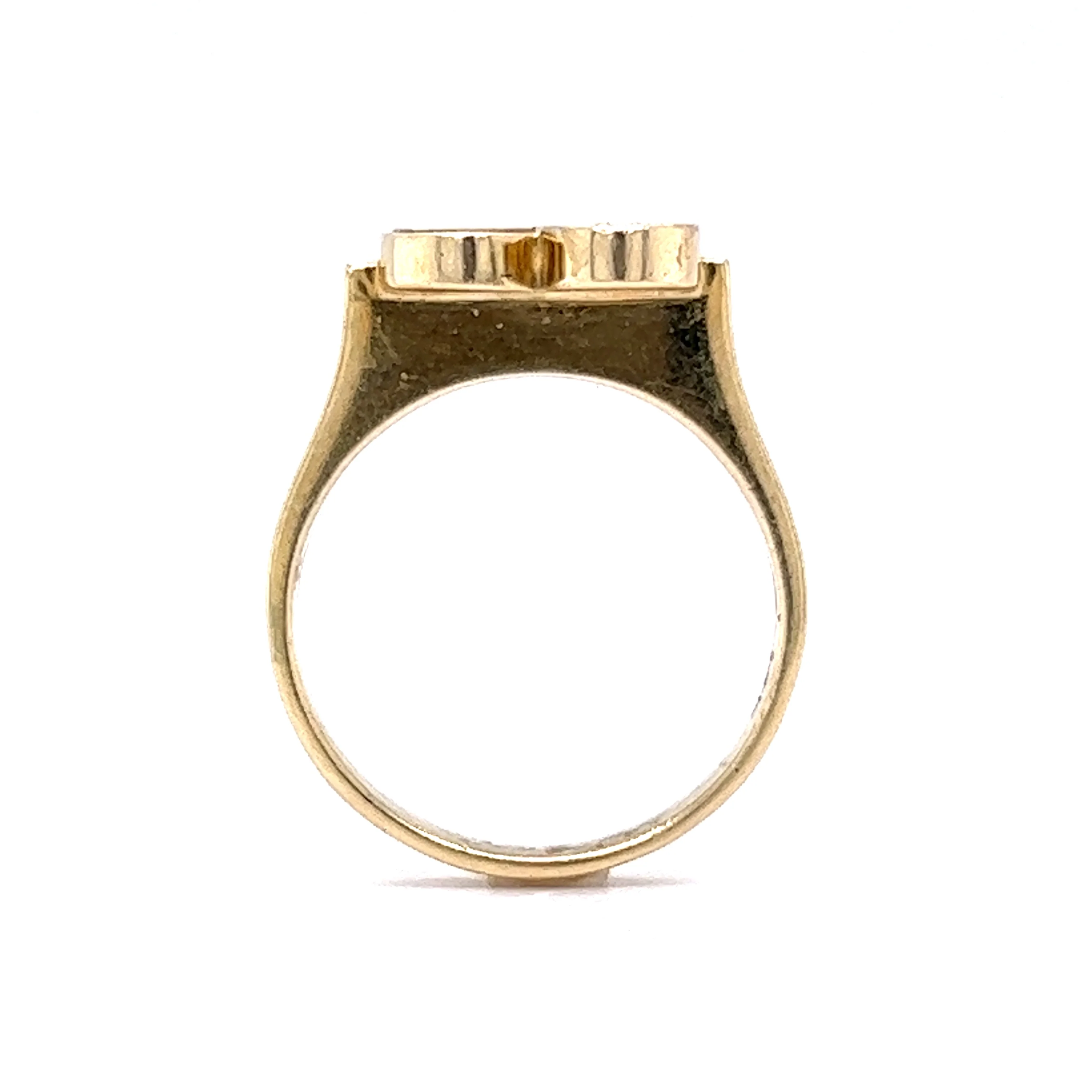 Mid-Century Tiger's Eye Cocktail Ring in 14k Yellow Gold - Image 4