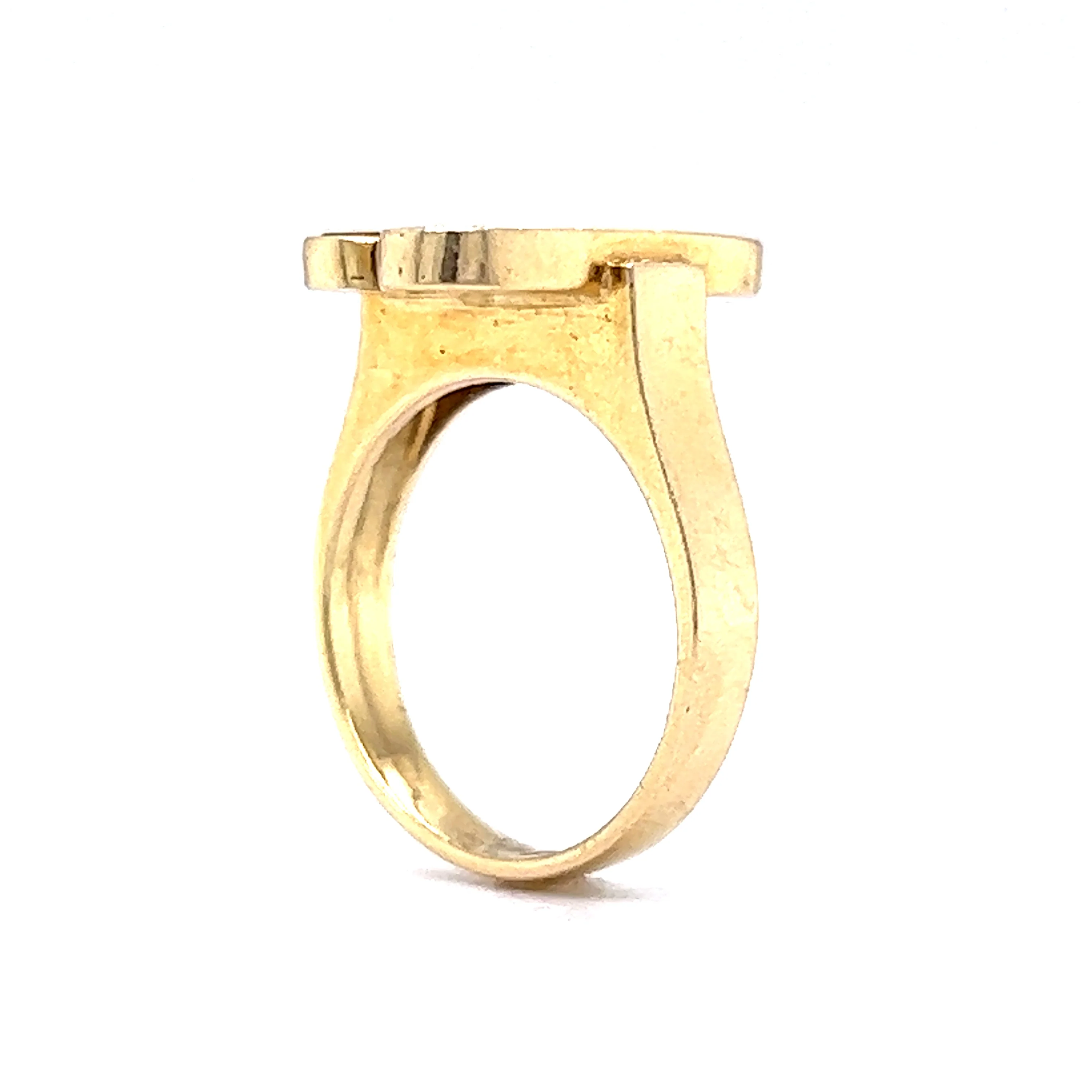 Mid-Century Tiger's Eye Cocktail Ring in 14k Yellow Gold - Image 5