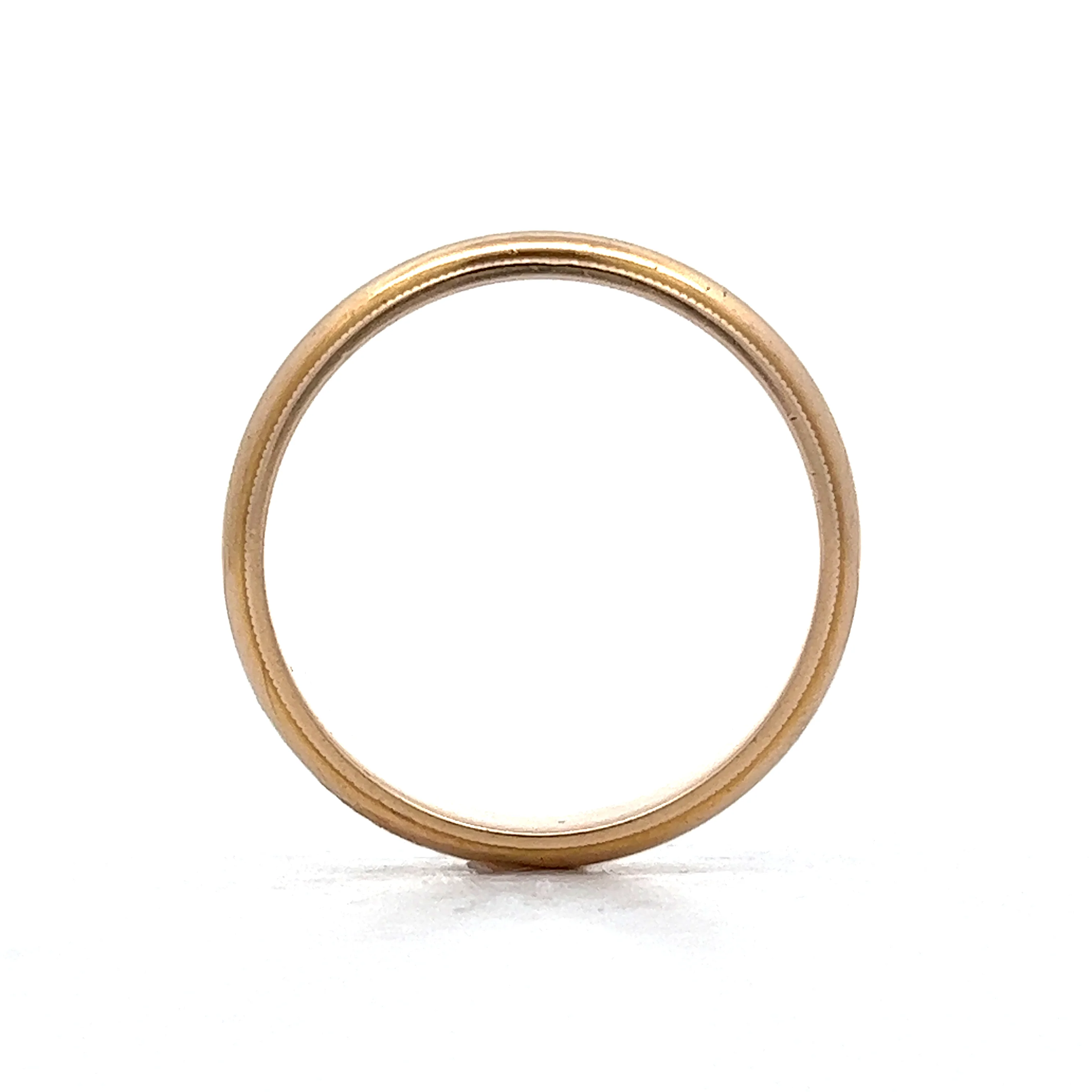 4mm Men's Milgrain Wedding Band in 18k Yellow Gold - Image 4
