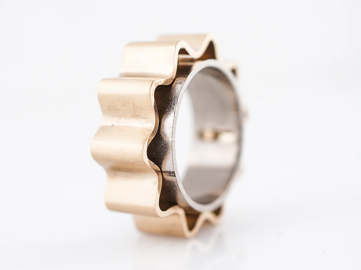 Mobile Right Hand Ring Modern in 18k Yellow & White Gold - Image 3