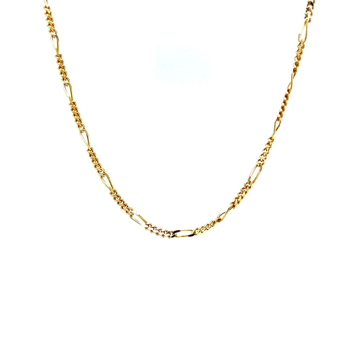 Modern 19 Inch Chain Necklace in 14k Yellow Gold