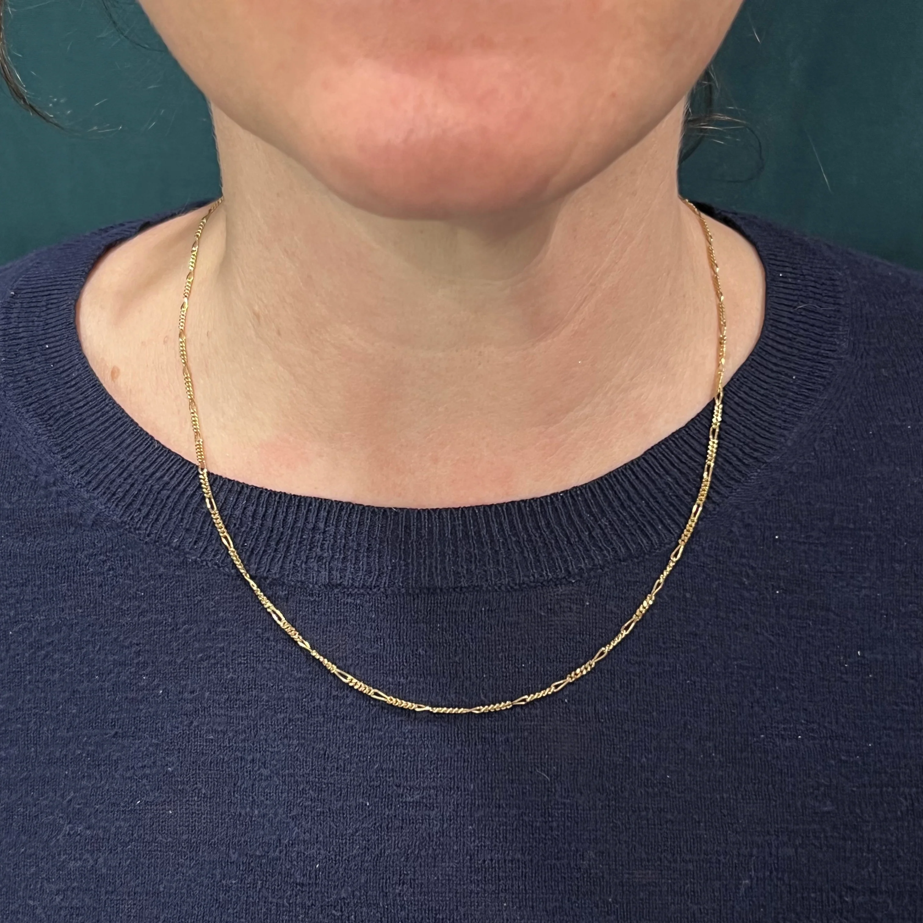 Modern 19 Inch Chain Necklace in 14k Yellow Gold - Image 5