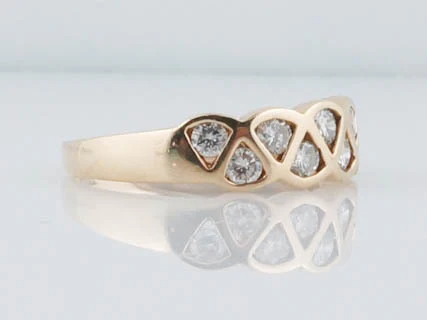Modern .50 Carat Wide Diamond Band Cocktail Ring Set in 14 kt Yellow Gold - Image 3