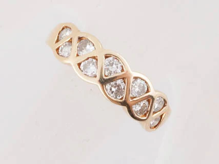 Modern .50 Carat Wide Diamond Band Cocktail Ring Set in 14 kt Yellow Gold - Image 5