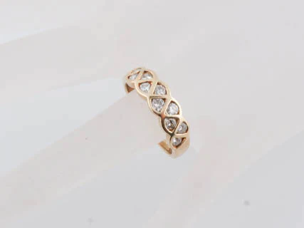Modern .50 Carat Wide Diamond Band Cocktail Ring Set in 14 kt Yellow Gold - Image 6