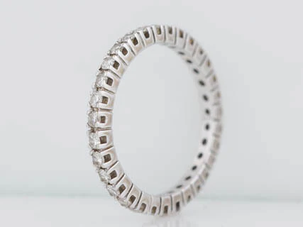 Modern .60ct Round Brilliant Diamond Eternity Wedding Band in 18k White Gold - Image 2