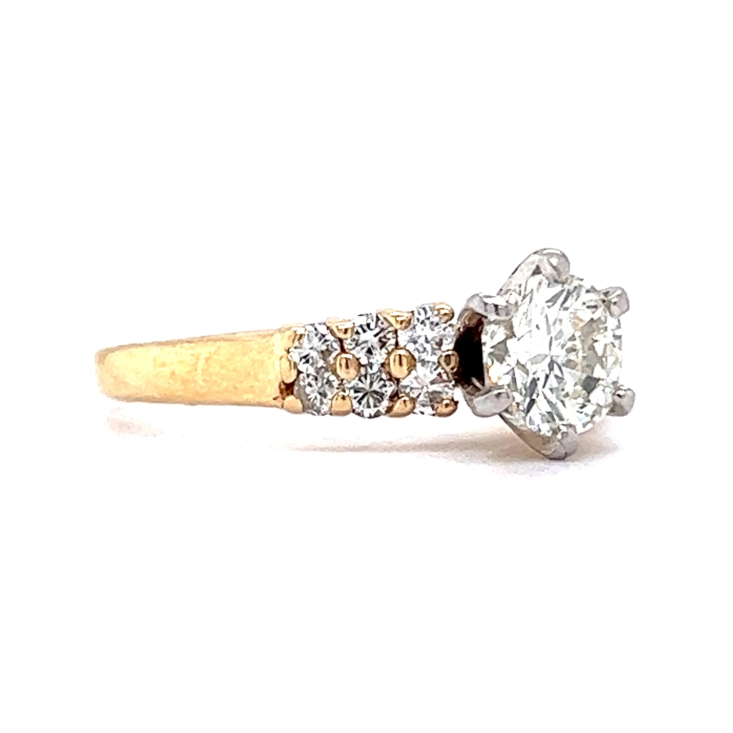 Modern .80 Carat Diamond Engagement Ring in 14k Yellow Gold - Image 3