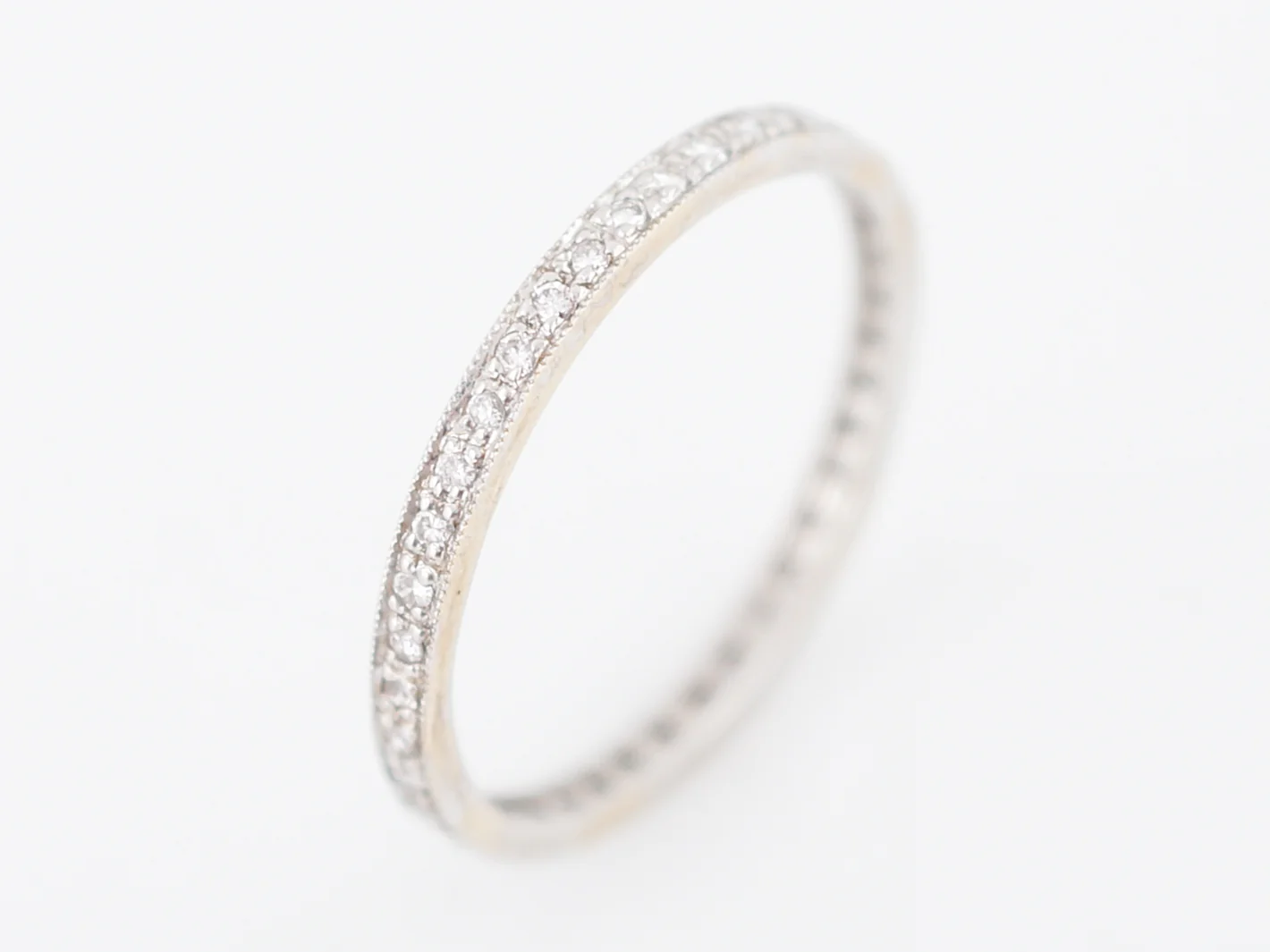 Eternity Wedding Band Modern .22 Round Brilliant Cut Diamond in 18k White Gold - Image 2