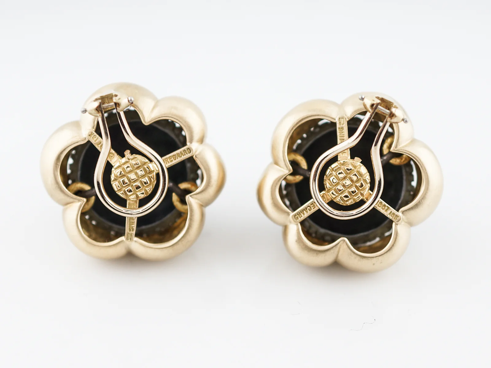 Modern Boregaard Earrings in 18k Yellow Gold & Silver - Image 2