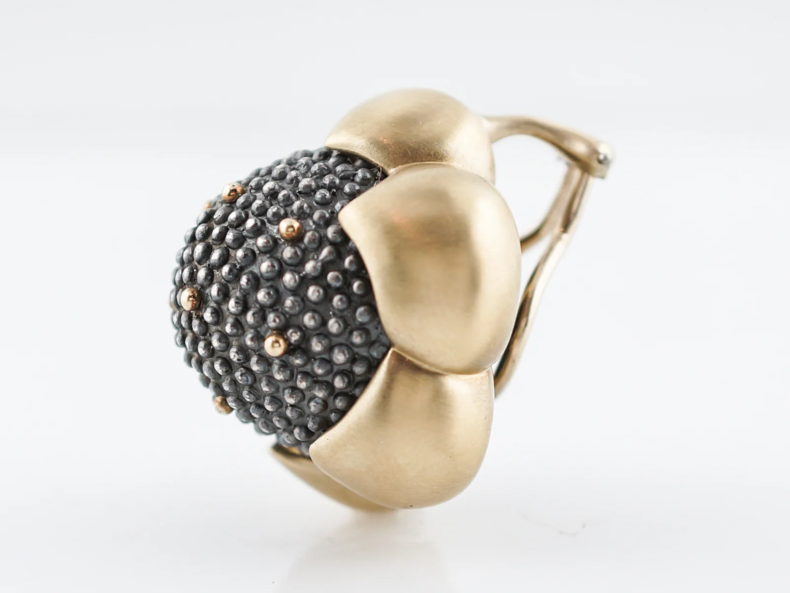Modern Boregaard Earrings in 18k Yellow Gold & Silver - Image 4