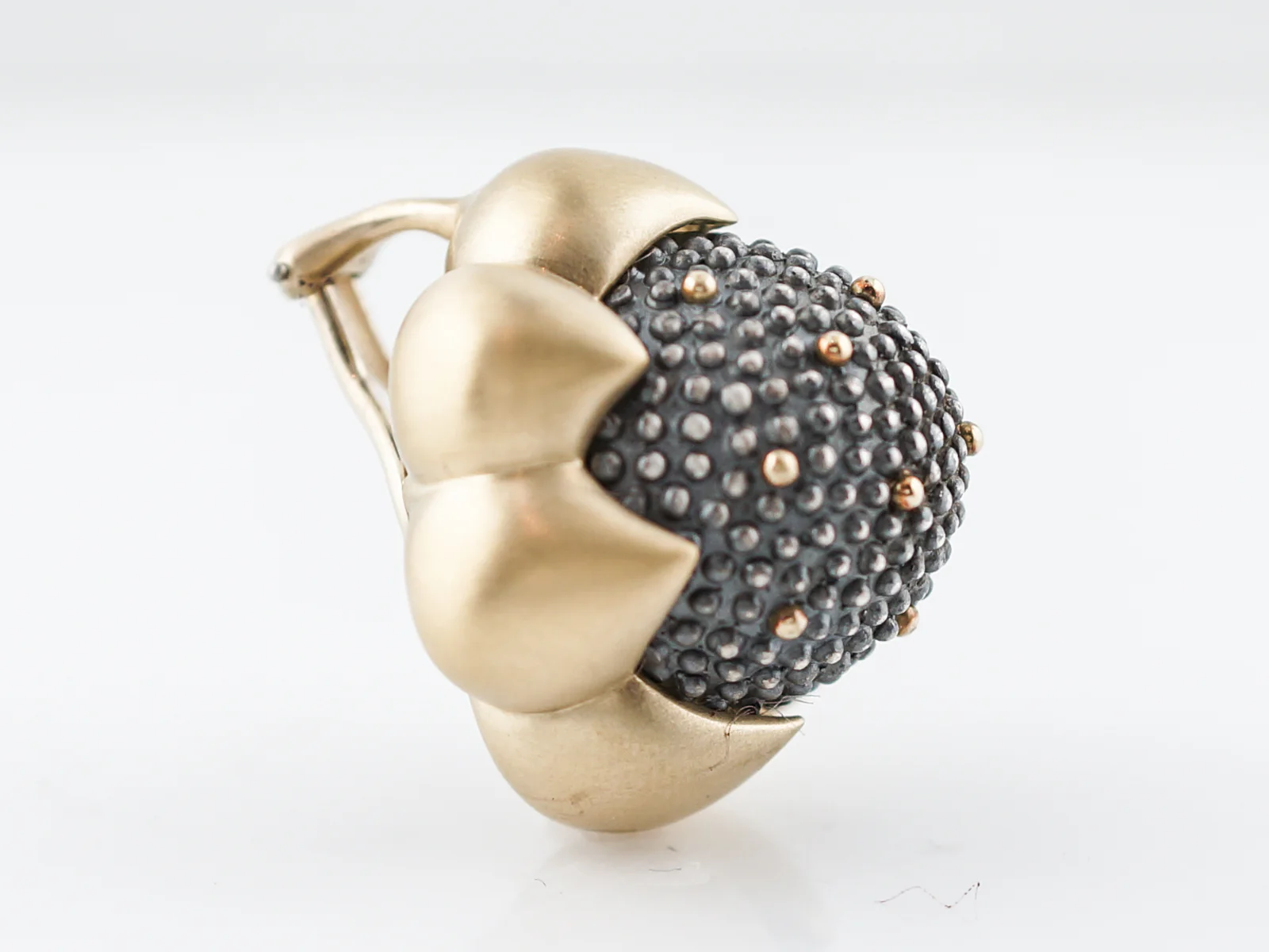 Modern Boregaard Earrings in 18k Yellow Gold & Silver - Image 5