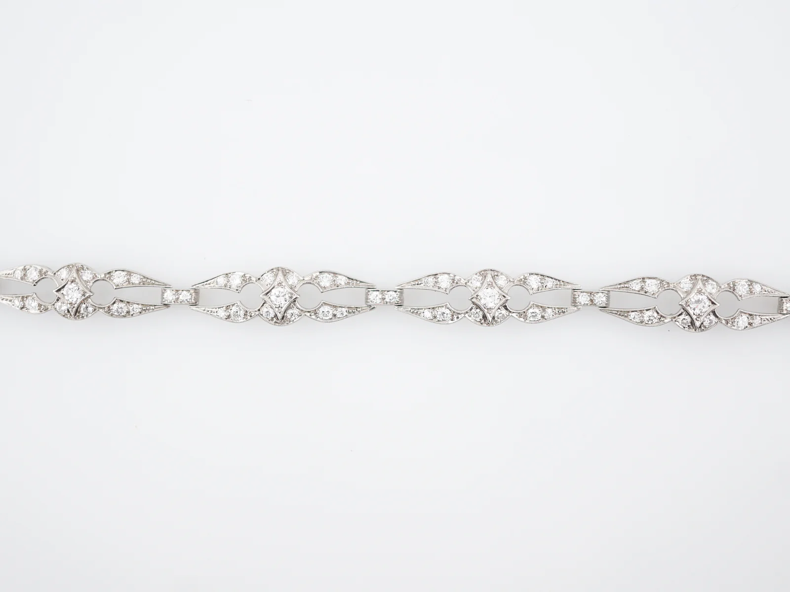 Modern Bracelet .66 Round Brilliant Cut Diamonds in Platinum - Image 2