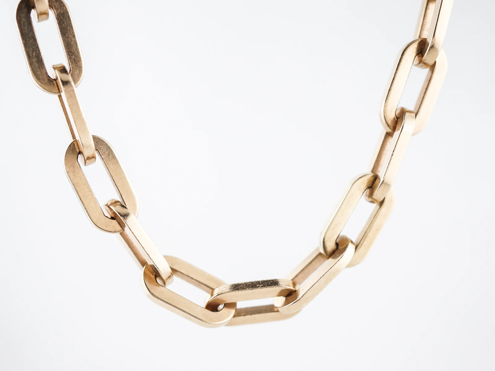 Modern Heavy Long 33" Chain Necklace in 14k Yellow Gold - Image 2