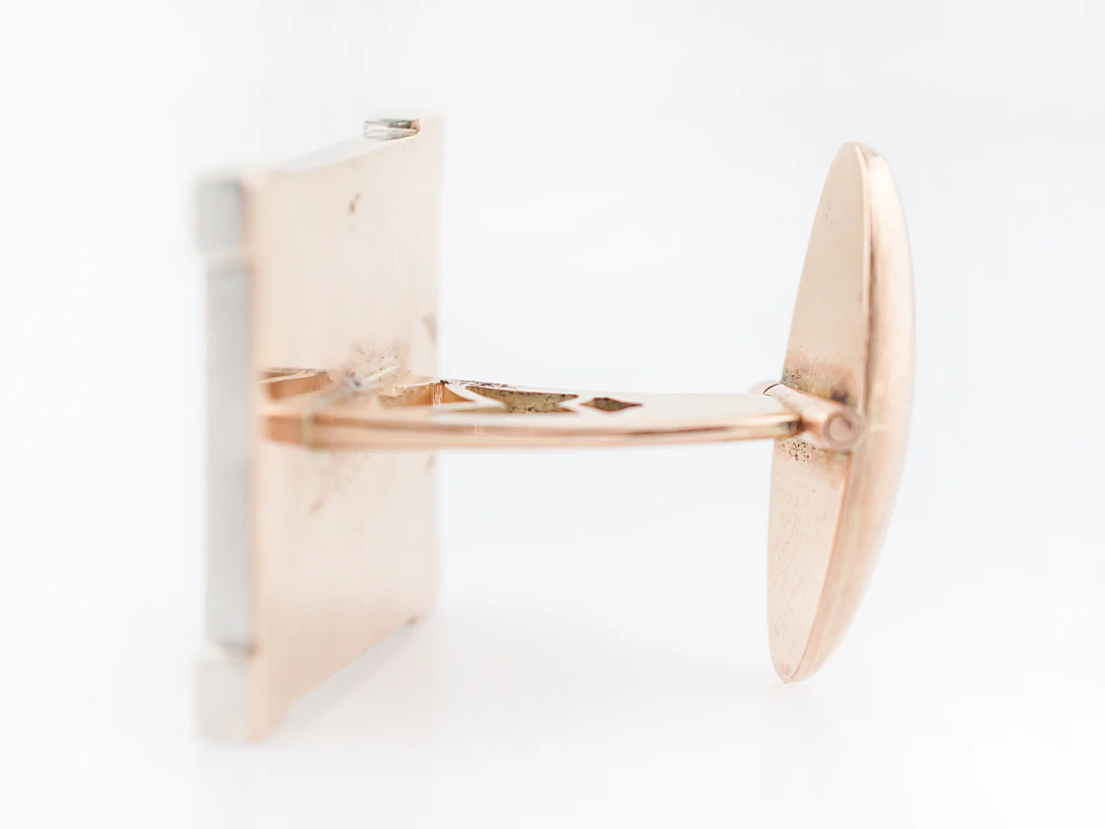 Modern Cufflinks 1.50 Old European Cut Diamonds in 18k Yellow Gold - Image 6