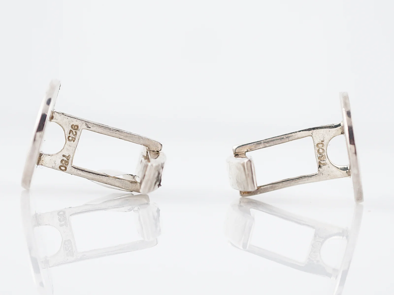 Modern Cufflinks Tiffany & Co Sterling Silver & 18k Yellow Gold - Image 4