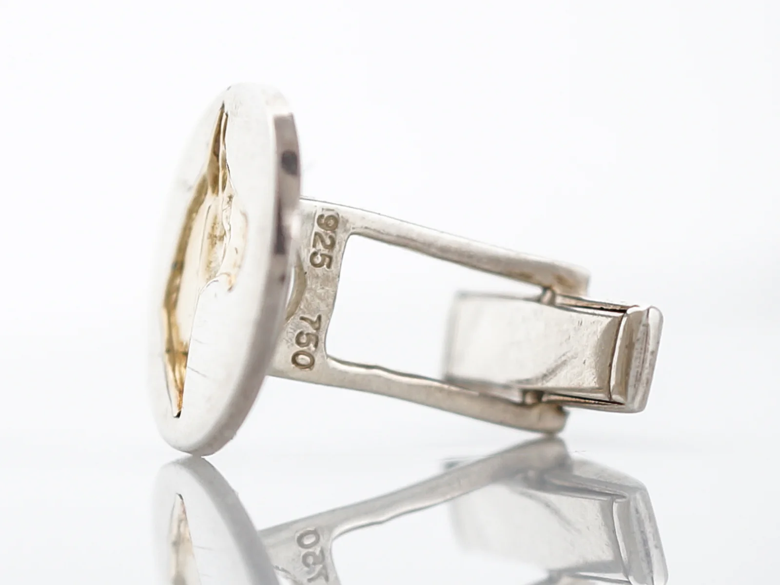 Modern Cufflinks Tiffany & Co Sterling Silver & 18k Yellow Gold - Image 6