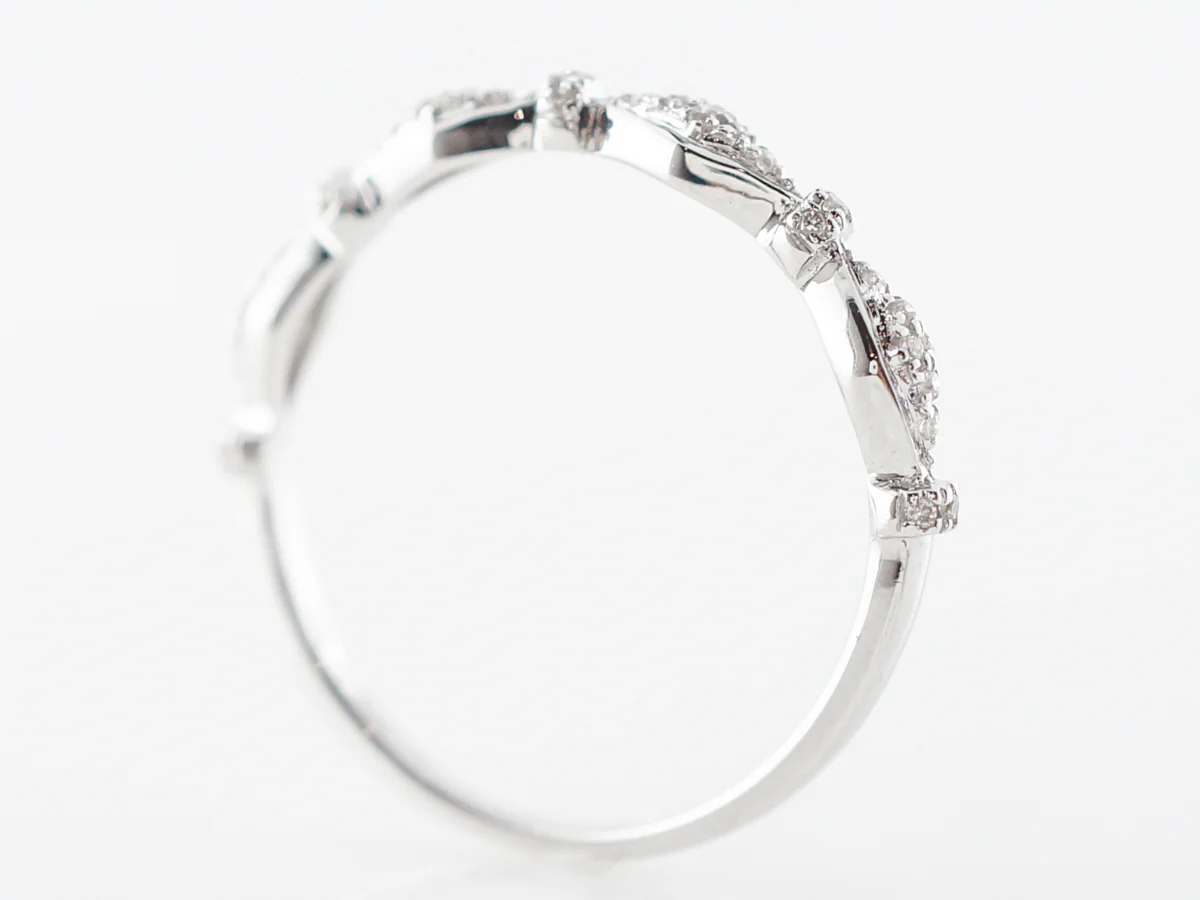 Modern Diamond Wedding Band in 14k White Gold - Image 4