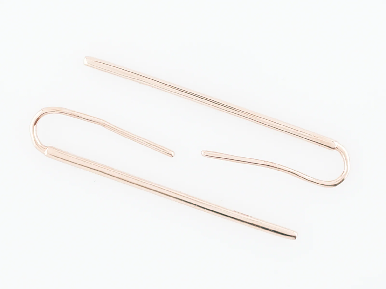 Modern Drop Earrings in 14k Yellow Gold - Image 3