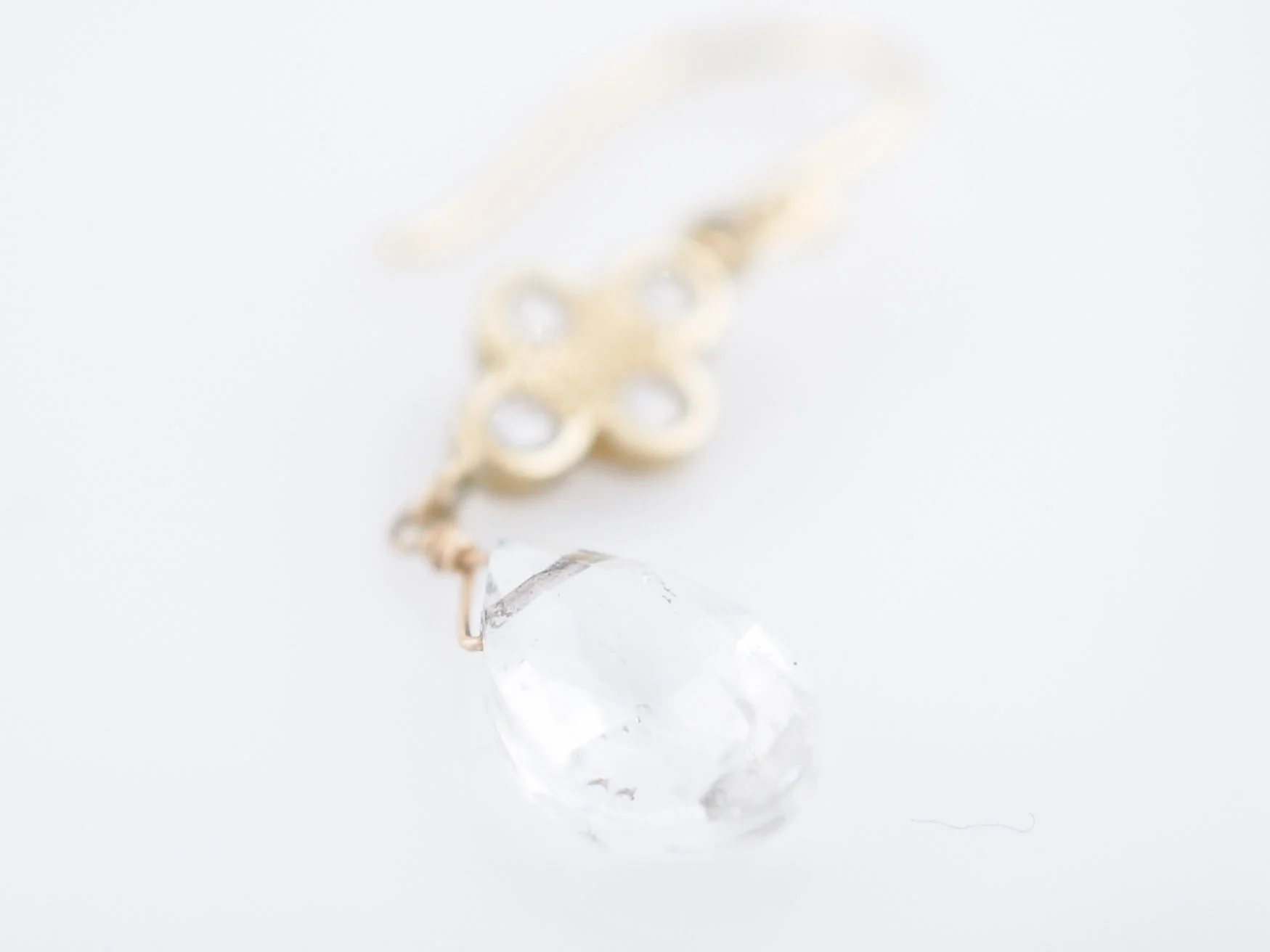 Modern Earrings 2.40 Briolette Diamonds in 18K Yellow Gold - Image 4