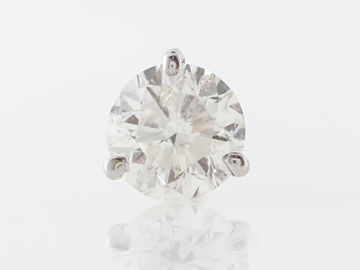 Modern Earrings 3.02 Round Brilliant Cut Diamonds in 18k White Gold - Image 3
