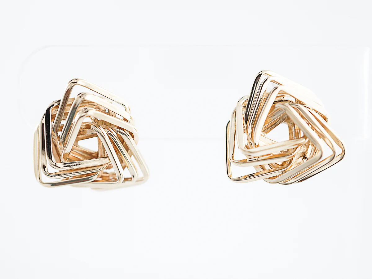 Modern Earrings in 14K Yellow Gold