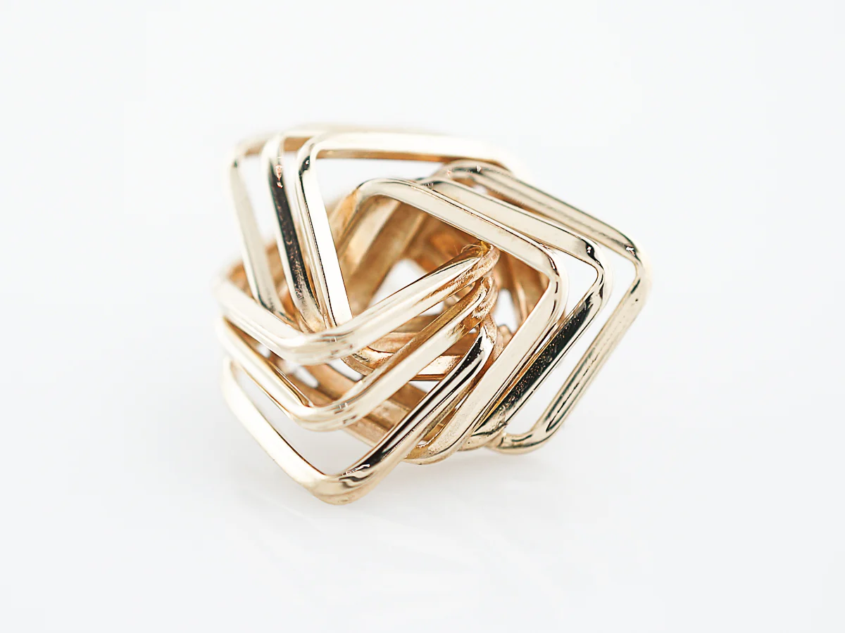 Modern Earrings in 14K Yellow Gold - Image 6