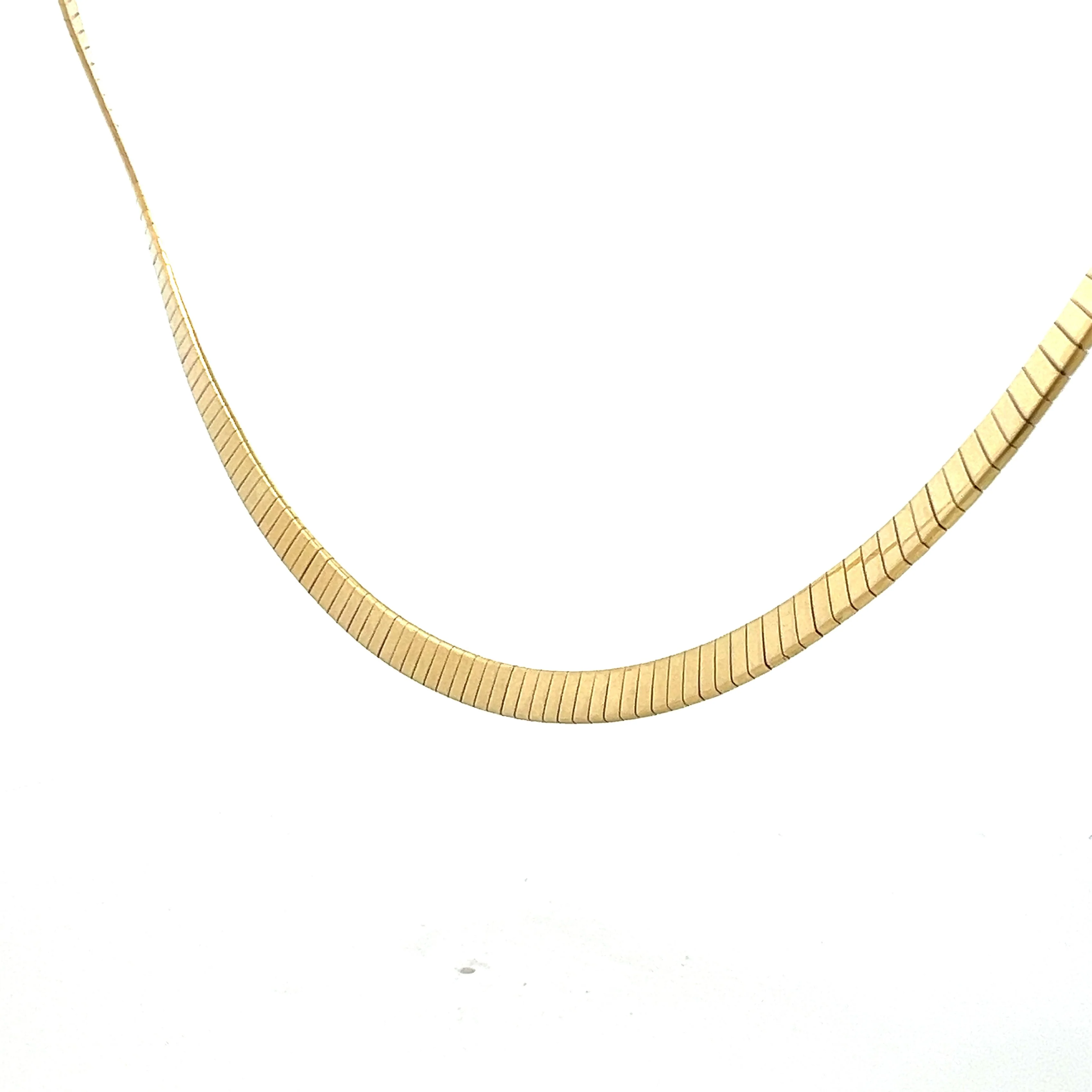Modern Flexible Omega Necklace in 14k Yellow Gold - Image 2