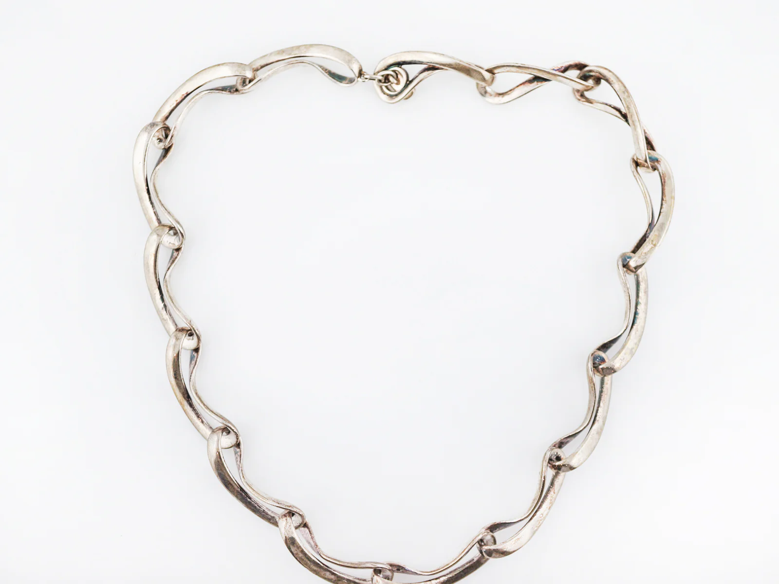 Modern Necklace Georg Jensen Chain in Sterling Silver - Image 2
