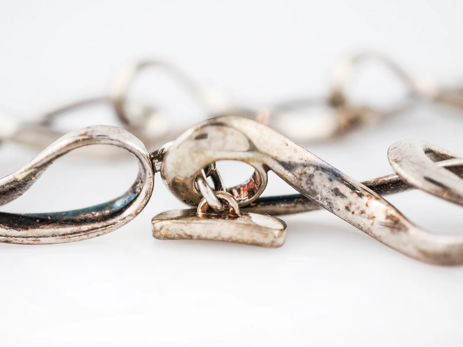 Modern Necklace Georg Jensen Chain in Sterling Silver - Image 4
