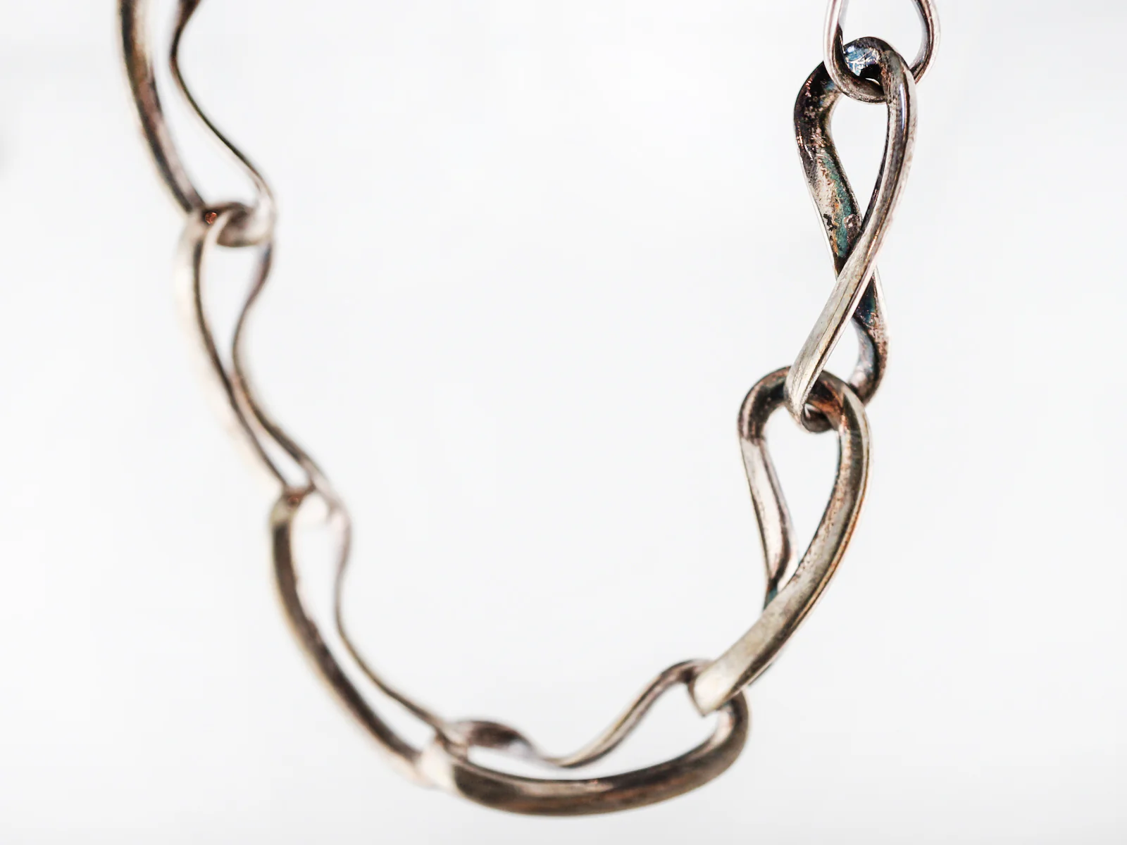 Modern Necklace Georg Jensen Chain in Sterling Silver - Image 5
