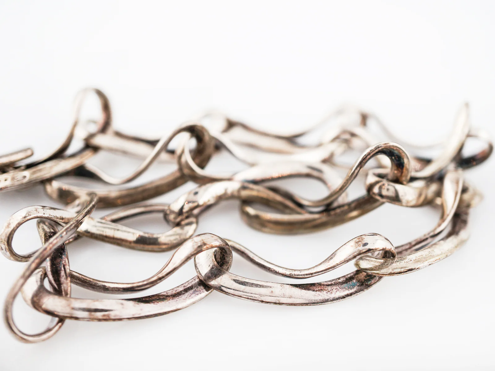 Modern Necklace Georg Jensen Chain in Sterling Silver - Image 6
